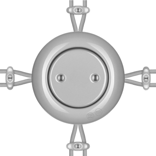 PORCELAIN ROUND SURFACE MOUNTED JUNCTION BOX GREY - DYKE & DEAN