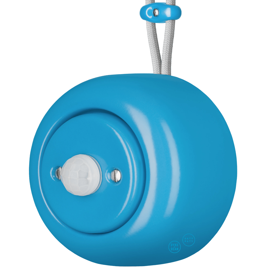 PORCELAIN ROUND SURFACE MOUNTED MOTION SENSOR AZURE - DYKE & DEAN