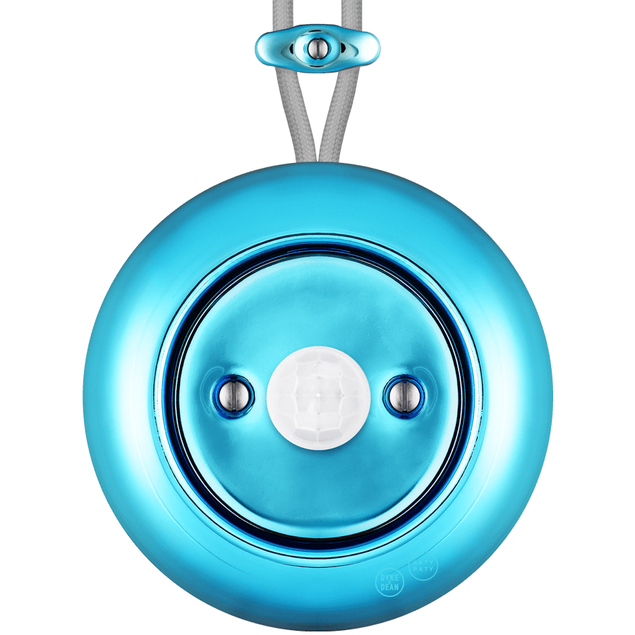 PORCELAIN ROUND SURFACE MOUNTED MOTION SENSOR SKY BLUE - DYKE & DEAN