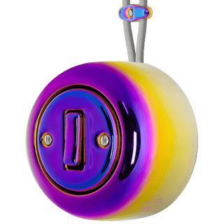 PORCELAIN ROUND SURFACE MOUNTED SLIM BUTTON SWITCH VIOLEDO - DYKE & DEAN