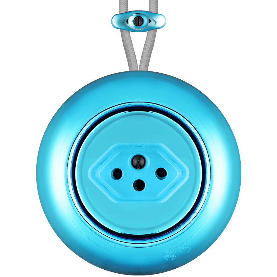 PORCELAIN ROUND SURFACE MOUNTED SWISS SOCKET SKY BLUE - DYKE & DEAN