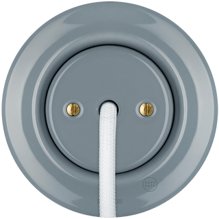 PORCELAIN WALL CABLE GLAND SOCKET ASH GREY - DYKE & DEAN