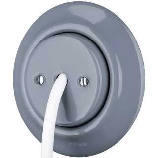PORCELAIN WALL CABLE GLAND SOCKET ASH GREY - DYKE & DEAN