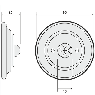 PORCELAIN WALL CABLE MOTION SENSOR SAND - DYKE & DEAN