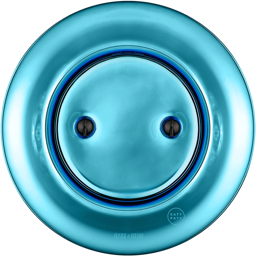 PORCELAIN WALL END PLUG SOCKET SKY BLUE - DYKE & DEAN