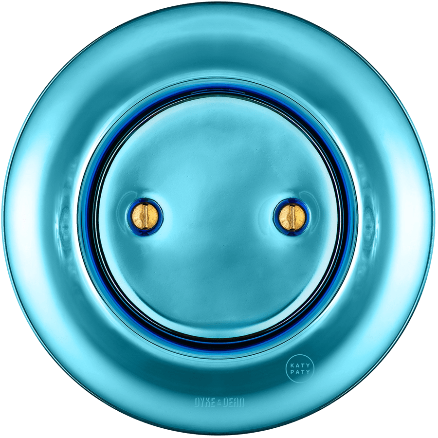 PORCELAIN WALL END PLUG SOCKET SKY BLUE - DYKE & DEAN