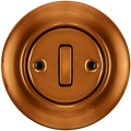 PORCELAIN WALL LIGHT SWITCH BRONZE SLIM BUTTON - DYKE & DEAN