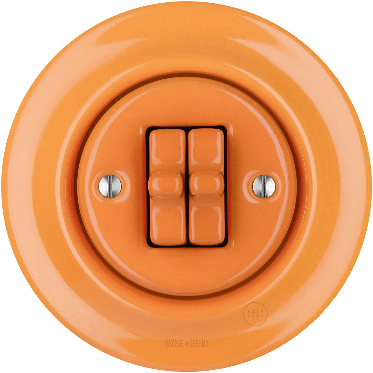 PORCELAIN WALL LIGHT SWITCH CARROT 2 TOGGLE - DYKE & DEAN