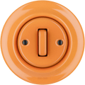 PORCELAIN WALL LIGHT SWITCH CARROT SLIM BUTTON - DYKE & DEAN
