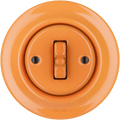 PORCELAIN WALL LIGHT SWITCH CARROT TOGGLE - DYKE & DEAN