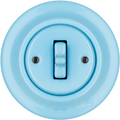 PORCELAIN WALL LIGHT SWITCH PASTEL BLUE TOGGLE - DYKE & DEAN