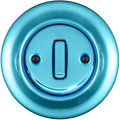 PORCELAIN WALL LIGHT SWITCH SKY BLUE SLIM BUTTON - DYKE & DEAN