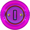 PORCELAIN WALL LIGHT SWITCH SLIM BUTTON VIOLEDO - DYKE & DEAN