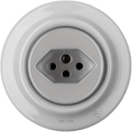 PORCELAIN WALL MOUNTED SWISS SOCKET GREY - DYKE & DEAN