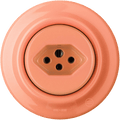 PORCELAIN WALL MOUNTED SWISS SOCKET SALMON - DYKE & DEAN