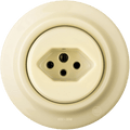 PORCELAIN WALL MOUNTED SWISS SOCKET VANILLA - DYKE & DEAN