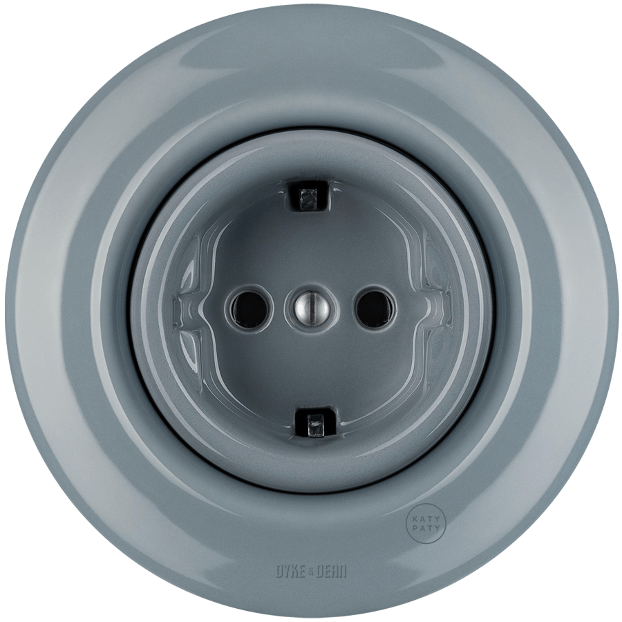 PORCELAIN WALL SOCKET ASH GREY SCHUKO - DYKE & DEAN