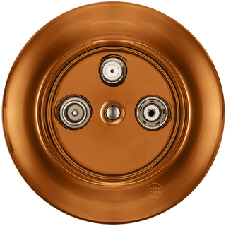 PORCELAIN WALL SOCKET BRONZE TV ANTENNA - DYKE & DEAN