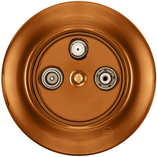 PORCELAIN WALL SOCKET BRONZE TV ANTENNA - DYKE & DEAN