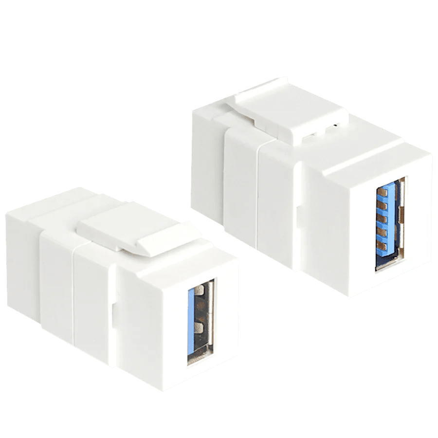 PORCELAIN WALL SOCKET CARROT DOUBLE PC/USB - DYKE & DEAN