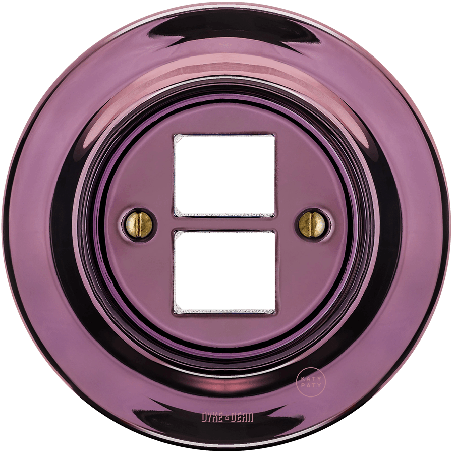 PORCELAIN WALL SOCKET PURPLE PC/USB - DYKE & DEAN