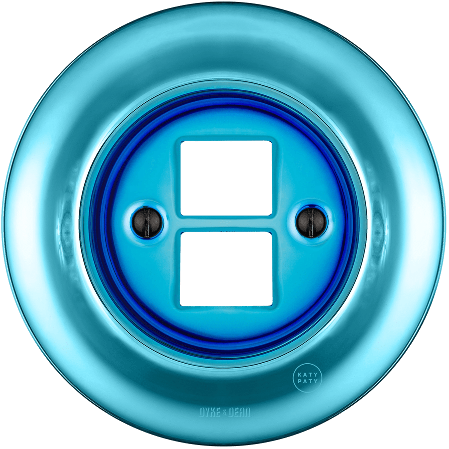 PORCELAIN WALL SOCKET SKY BLUE PC/USB - DYKE & DEAN