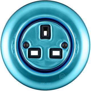 PORCELAIN WALL SOCKET SKY BLUE UK - DYKE & DEAN
