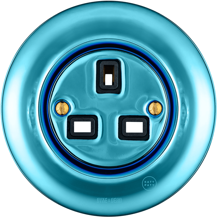 PORCELAIN WALL SOCKET SKY BLUE UK - DYKE & DEAN