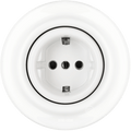 PORCELAIN WALL SOCKET WHITE SCHUKO - DYKE & DEAN