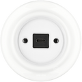 PORCELAIN WALL SOCKET WHITE USB - C - DYKE & DEAN
