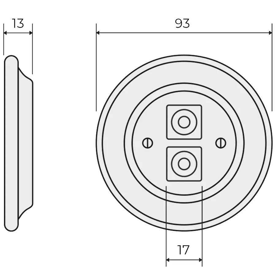 PORCELAIN WALL SPEAKER SOCKET CARROT - DYKE & DEAN