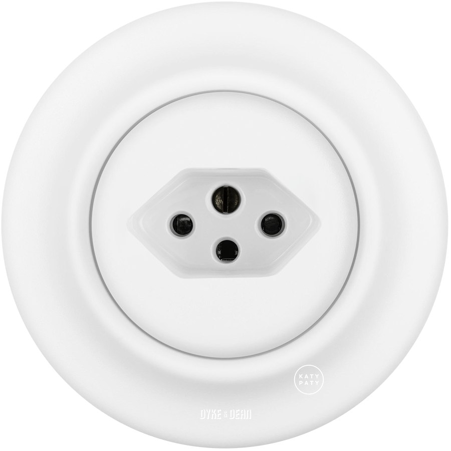 PORCELAIN WALL SWISS SOCKET MATT WHITE - DYKE & DEAN