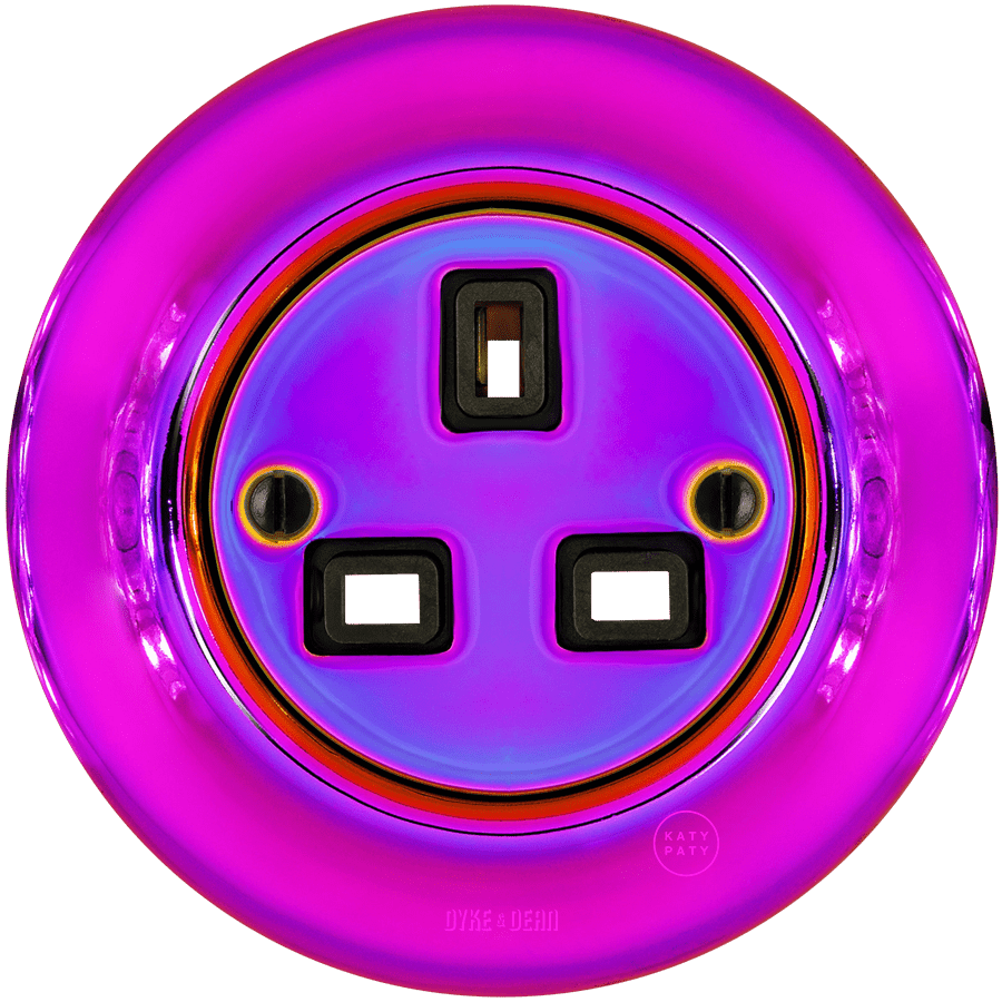 PORCELAIN WALL UK PLUG SOCKET VIOLEDO - DYKE & DEAN