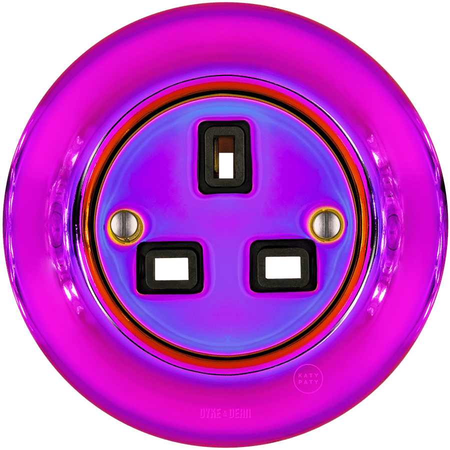 PORCELAIN WALL UK PLUG SOCKET VIOLEDO - DYKE & DEAN