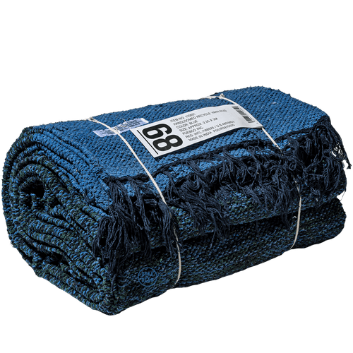 RECYCLED BLUE YARN RUG - DYKE & DEAN