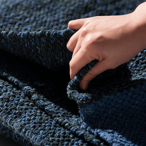 RECYCLED BLUE YARN RUG - DYKE & DEAN