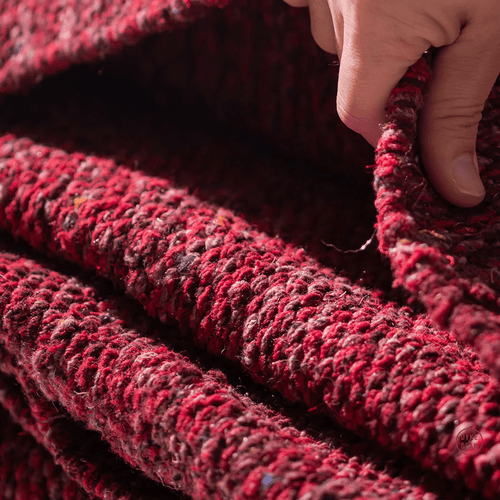 RECYCLED BURGUNDY YARN RUG - DYKE & DEAN
