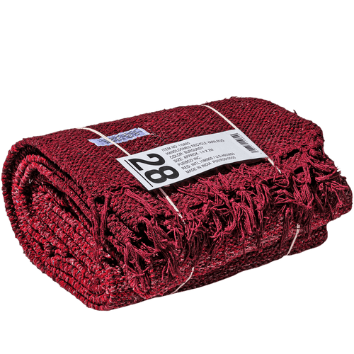 RECYCLED BURGUNDY YARN RUG - DYKE & DEAN