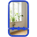 RETRO TUBE HALL HOOK MIRROR BLUE - DYKE & DEAN