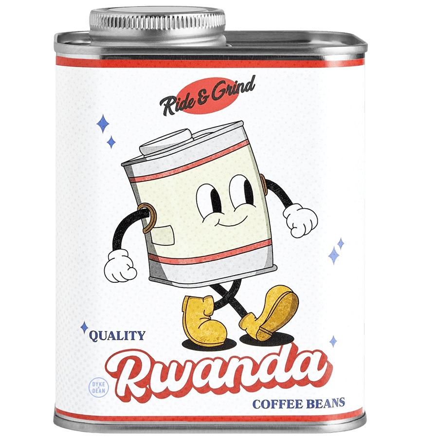 RIDE & GRIND RWANDA COFFEE BEANS TIN - DYKE & DEAN
