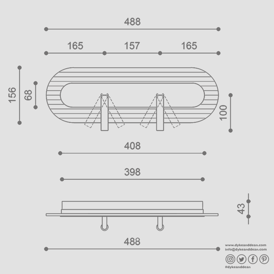 RIFLO DOUBLE WALL SPOT LIGHT WHITE - DYKE & DEAN