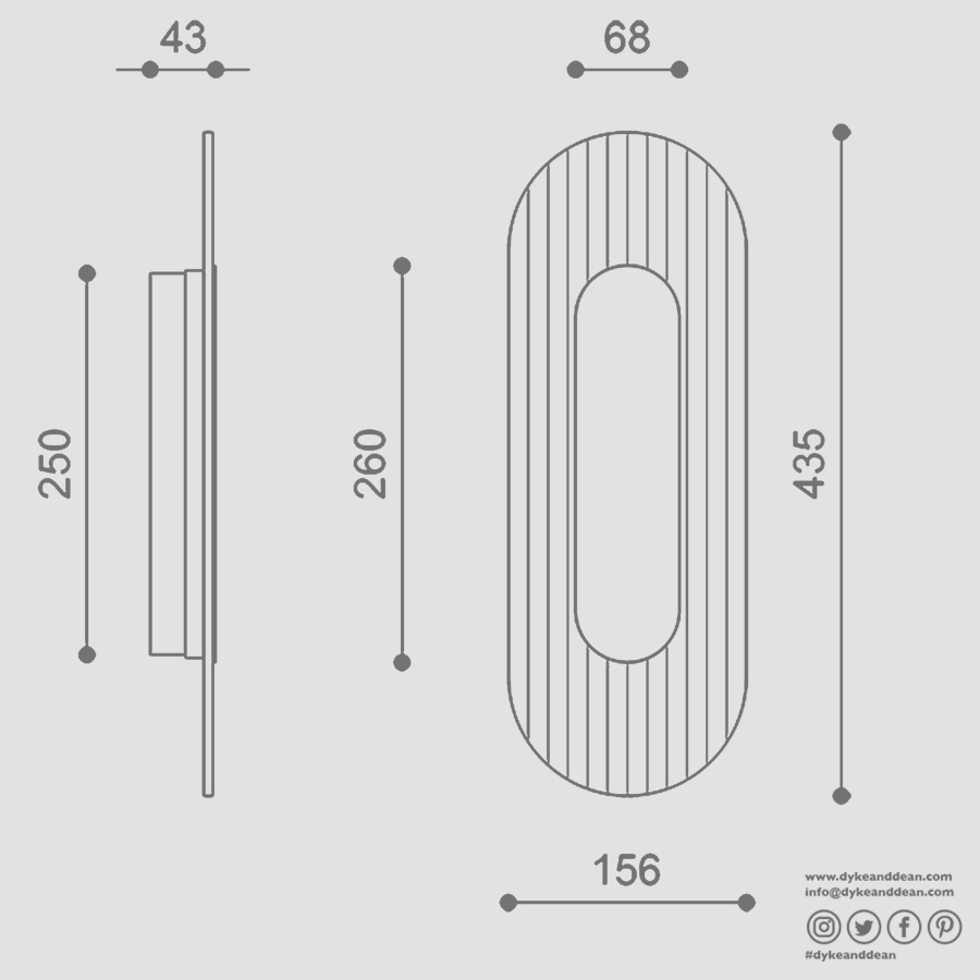 RIFLO SMALL WALL LIGHT WHITE - DYKE & DEAN