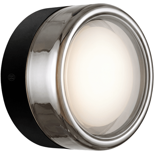 ROUND WATERPROOF BLACK WALL CEILING SCONCE SMOKE LIGHT - DYKE & DEAN