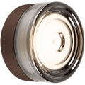 ROUND WATERPROOF BRONZE WALL CEILING SCONCE SMOKE LIGHT - DYKE & DEAN