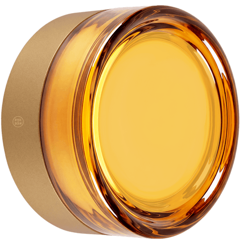 ROUND WATERPROOF GOLD WALL CEILING SCONCE AMBER LIGHT - DYKE & DEAN