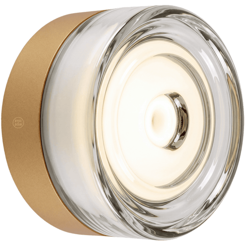 ROUND WATERPROOF GOLD WALL CEILING SCONCE CLEAR LIGHT - DYKE & DEAN