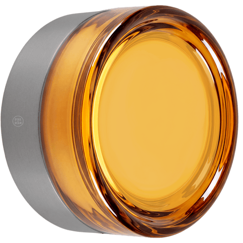 ROUND WATERPROOF NICKEL WALL CEILING SCONCE AMBER LIGHT - DYKE & DEAN