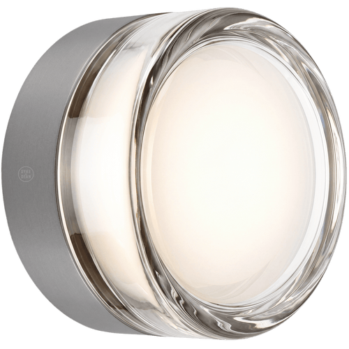 ROUND WATERPROOF NICKEL WALL CEILING SCONCE CLEAR LIGHT - DYKE & DEAN