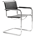 S 34 THONET LEATHER DINING CHAIR - DYKE & DEAN