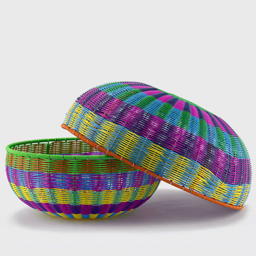 SET OF 2 COLOURFUL MEXICAN FRUIT BOWLS - DYKE & DEAN